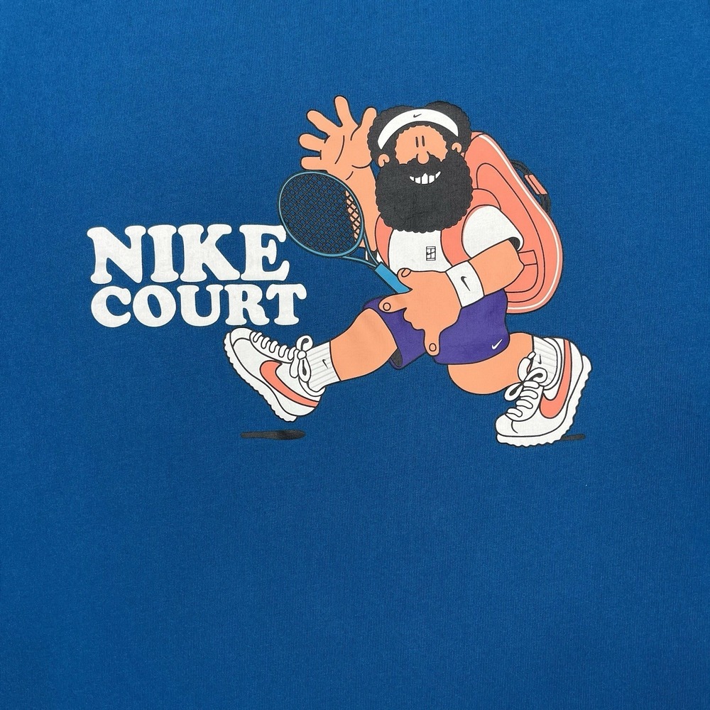 Nike Court Tee shirt Mens M Blue Slam Hike Man Tennis Short sleeve DC5376-301 - Picture 8 of 14